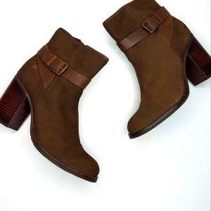 Mia Heritage Eileen Mushroom Brown Leather High Heel Ankle Boots | Brown | 7.5M